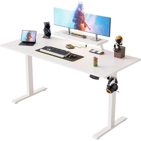 Electric Standing Sitting Desk with Mobile Monitor Stand (1/5)