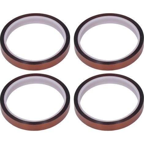 Lot de 4 rubans adhésifs antistatiques en polyimide résistant aux hautes températures, largeur 12 mm / 0,5 po (1/5)
