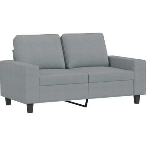 Divano a 2 Posti  Sofa Grigio Chiaro 120 cm in Tessuto (1/5)