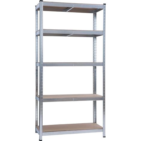 Étagère 5 étagères, capacité de charge de 175 kg par étagère, H 180 x L 90 x P 40 cm (1/3)