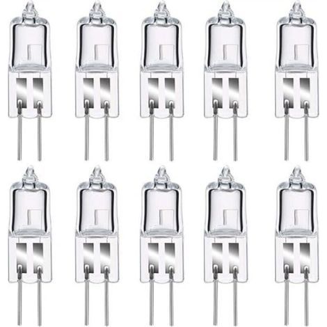 [JAMAIS UTILISÉ] Lot de 8 Ampoule Halogene G4, Ampoule G4 Blanc Chaud 12V 20W, 2800K, 240LM, Intensité Variable G4, Lampe à Capsule Transparente pour Puck Light, lustre– Pas de scintillement (1/4)