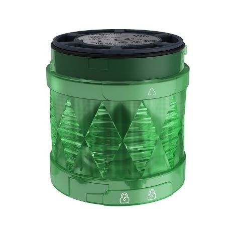 Elemento luminoso a LED verde XVU 12W, 220V, IP65, alta efficienza energetica.