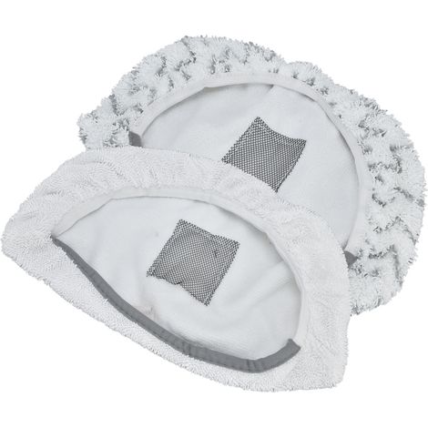 Lot Bissell 1940 serpillière en microfibre, grande tête de vadrouille vapeur, 1 rayé + 1 blanc (1/5)