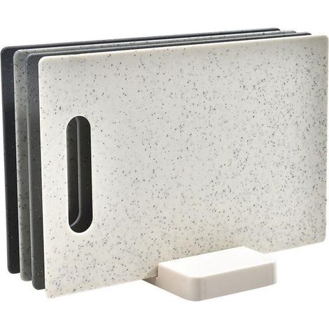 Set di taglieri, supporto per tagliere da cucina, preparazione degli alimenti, prevenzione della contaminazione incrociata, 4 pezzi, multicolore (1/5)