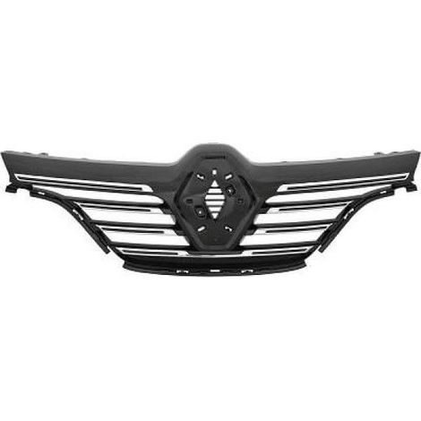 Grille de calandre avant noire et 7 moulures chromées Renault Megane 4 phase 1 2015-2020