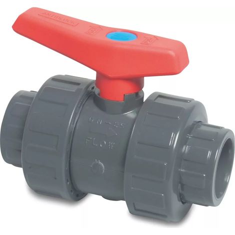 Valvola a sfera in PVC-U 63 mm DN50 grigia tipo 2000