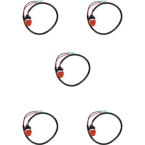 5X Bouton Poussoir Universel de Commutateur de Démarrage de Moteur Hors-Bord de Moteur Hors-Bord de Bateau, Applicable à Toutes pour Les Navires (1/2)