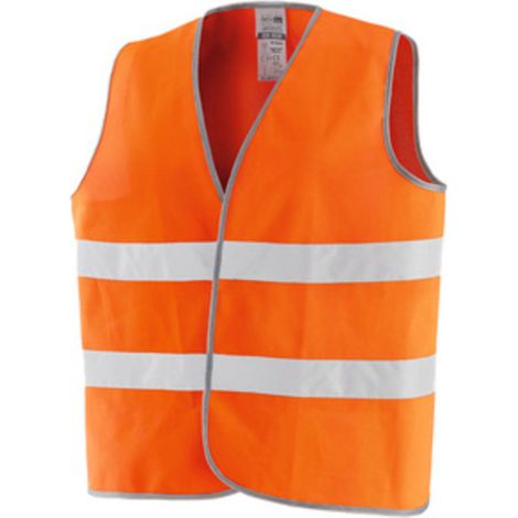 GILET ALTA VISIBILITA ARANCIO OMOLOGATO- 1,0 pz