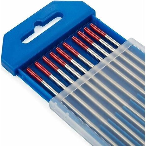Electrodes of tungsten WT20 1,6mm 2% thorium Length 150mm Set of 10 parts Welding DC/AC stainless steel and titanium (1/3)