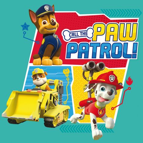Tableau Pat'Patrouille - Chase Marcus et Ruben - 35 cm x 35 cm