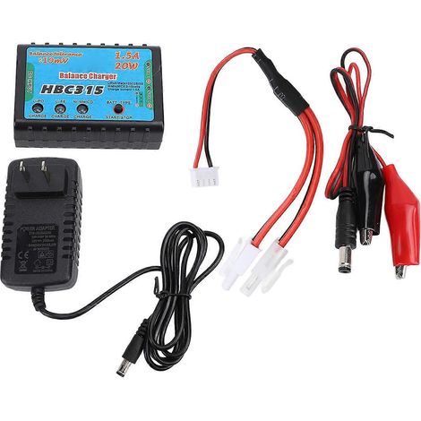Chargeur d'équilibrage 20 W pour batteries NiMH 2-10S, chargeur d'équilibrage portable écoénergétique pour batteries au lithium (1/4)
