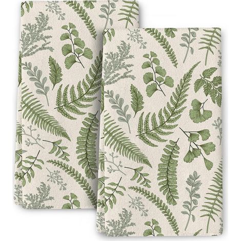 2 Pièces Torchon Cuisine, Doux Torchon Microfibre, Serviette Main (1/5)
