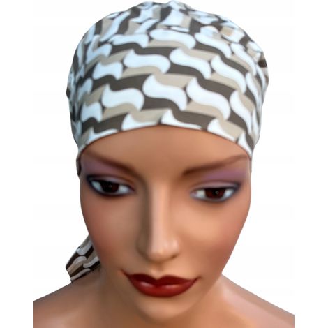 Turban Eva w-414, geknitterter Schal aus Viskose, auch nach der Chemotherapie (1/5)