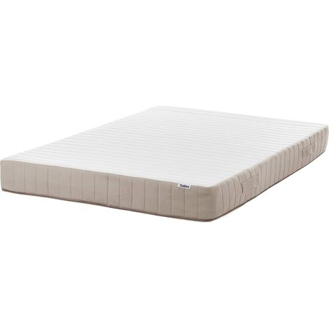 Colchón de muelles ensacados con asas relleno de látex firme funda extraíble 7 zonas 160 x 200 cm Springy