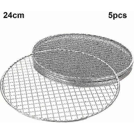 5 pièces/ensemble Grille de barbecue ronde jetable, filet à rôtir X (1/2)