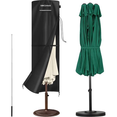 Housse de parasol déporté 220cm, imperméable, résistante au vent, 420D Oxford (1/5)