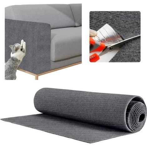 Tapis Griffoir pour Chat, Protection Canape Chat Anti Griffe, 30X100 CM Tapis de Sol pour Chat,Tapis à Gratter Autocollant (1/4)
