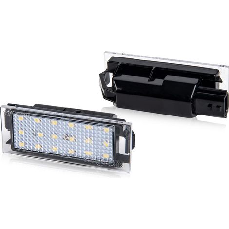 2X Éclairage de plaque d'immatriculation LED pour Vel Satis Twingo 2 Clio 3 Clio 4 Espace 4 Laguna 3 Laguna 2 Phase 2 Master 2 Megane 2 Megane 3 Feux Arrière (1/5)