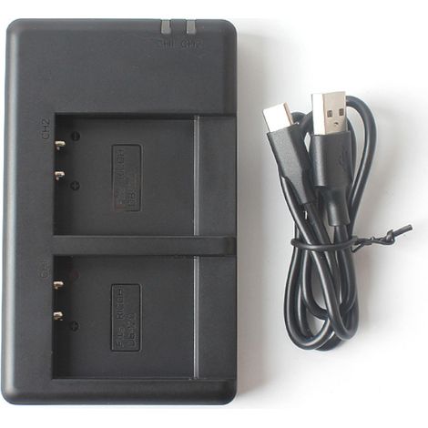 Trade-Shop Quick Charger Ladegerät inkl. LED Status-Anzeige / USB-C Kabel kompatibel mit Kamera Ricoh GR IV 4 / Akku DB-120 / Ladegerät BJ-12 (1/3)