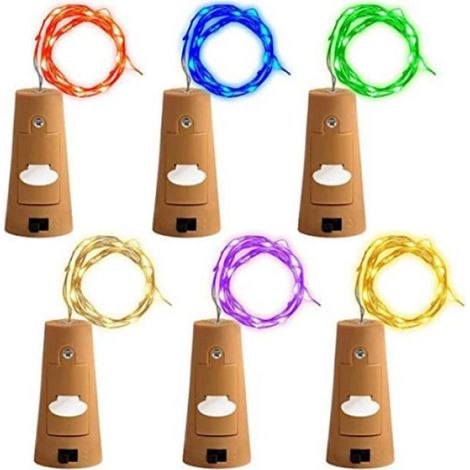 Guirlande Lumineuse De Bouteille, 10 Bouchons De Vin Guirlande Lumineuse Décoration De Chambre De Noël (Jaune 2M) (1/4)