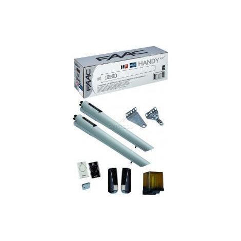 Faac – Kit de motorisation portail battant 24V – Charge max 200 kg – Vantail max 2.7 m – Dispositif anti-écrasement – 80 cycles/jour (1/3)