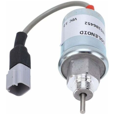 Électrovanne D'arrêt de Carburant, 12 V Électrovanne D'arrêt de Carburant 185206452 Remplacement Robuste pour Perkins GG - 402D-15 GH - 403D-07 (1/4)