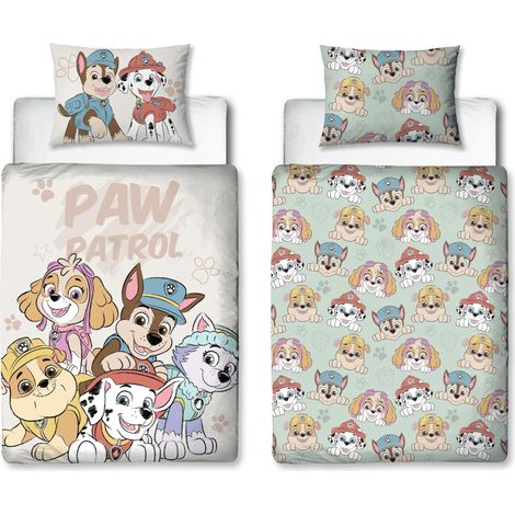 Housse de Couette pour lit bébé Parure de lit Junior réversible Double Face au Design esquissé, avec taie d'oreiller Assortie. (1/5)