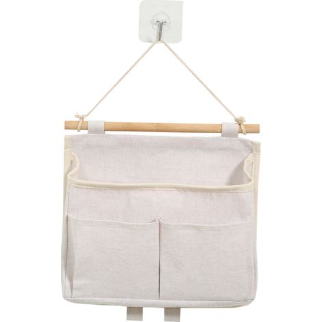 Ahlsen Bolsa de almacenamiento para colgar en la pared, bolsa de almacenamiento para colgar, 3 compartimentos con bolsa de almacenamiento para colgar en la pared para dormitorio, oficina, cocina (1/4)