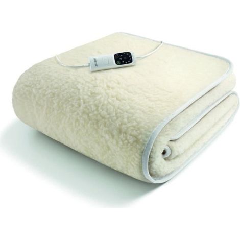 Surmatelas chauffant Imetec - Simple 100 % laine et mérinos, 150 x 80 cm - Chauffage rapide - 6 températures - Température constante (1/5)