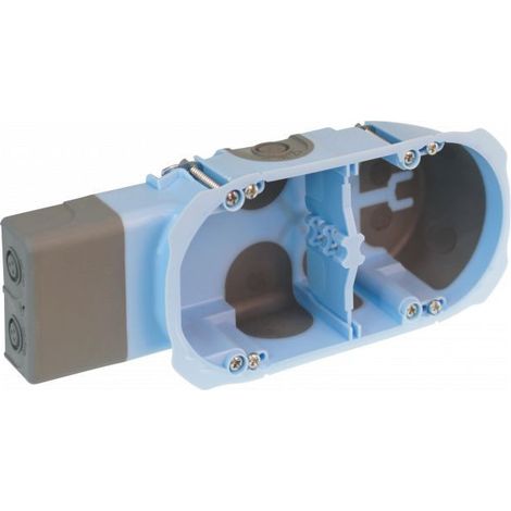 Eur Ohm – Boîte d'encastrement 2 postes 40mm – Pour micromodules domotiques – Installation en espaces confinés – Norme IP20