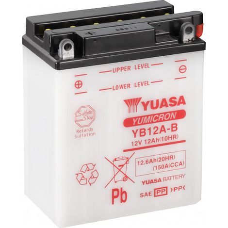 Yuasa – Batterie moto 12V 12.6Ah 150A – Technologie Plomb Calcium – Démarrage efficace en conditions difficiles (1/6)