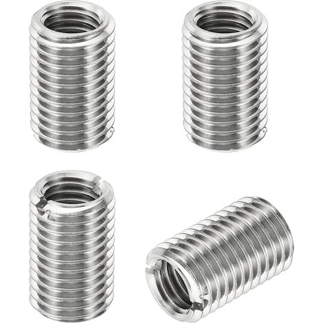 Filetage Adaptateurs Manchon Réducteur Écrou Insert Fileté Metal, 4 pcs M16x2 Mâle à M12x1,75 Femelle Réparation Insérer Écrou Vis Réducteur Inox Acier Attache 25mm (1/5)