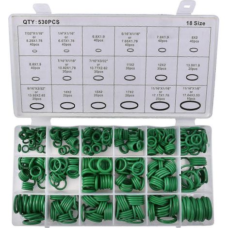 Coffret de 530 joints toriques pour réparation de climatisation automobile, R134a, joint torique pour voiture (1/5)