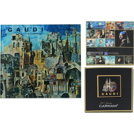 Carmani, posavasos de cristal - inspirado en las pinturas de A. Gaudí (1/3)