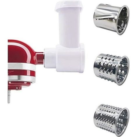 pair Trancheuse à légumes-broyeur-râpe à fromage pour KitchenAid, accessoire de mélangeur sur socle [BB8D619] (1/4)