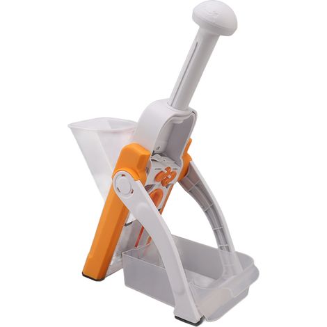 Coupe-légumes vertical multifonctionnel à épaisseur réglable, hachoir à légumes pour une préparation rapide des repas, orange (1/5)