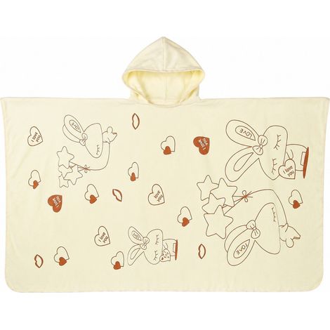 Peignoir de bain pour femme, en fibres ultrafines, confortable et respirant, jaune clair, 80 x 135 cm, avec bretelles (1/4)