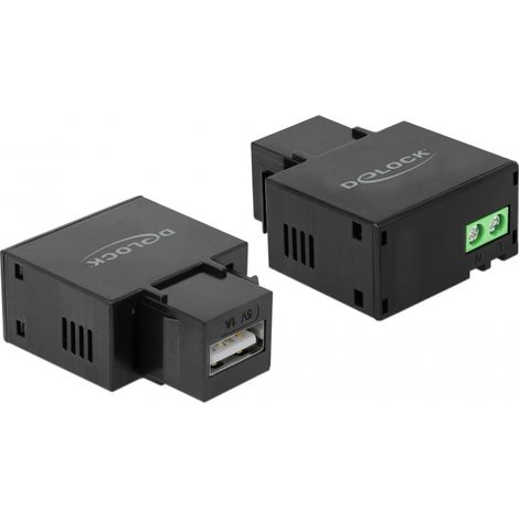 Delock Keystone Modul mit USB Typ-A Ladebuchse 1 A schwarz