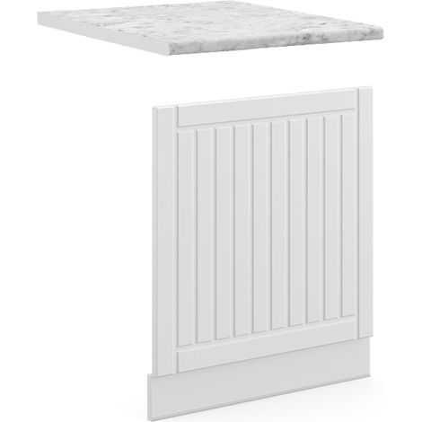Panel frontal Fame-Line, Blanco casa de campo, 60 cm , ET Mármol, Vicco