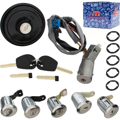 Citroën Berlingo 02-08 komplettes Zündschloss + 5x Schlosseinsätze + Tankdeckel KPL (1/3)