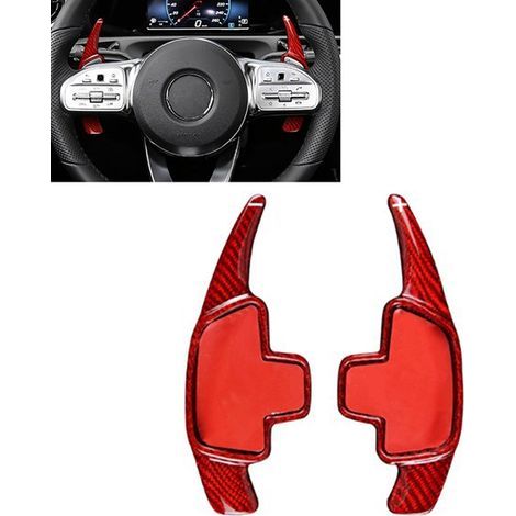 1 paire de palettes de changement de vitesse pour volants en fibre de carbone Mercedes-Benz Classe A, B, C, E, S et G (1/4)