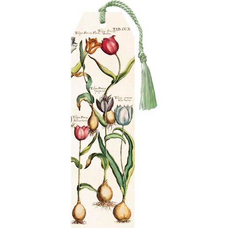 Marcapáginas 60 con cinta y flores de primavera
