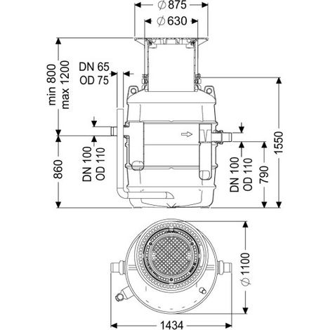 KESSEL 93002.120D-DR séparateur de graisses EasyClean encastré