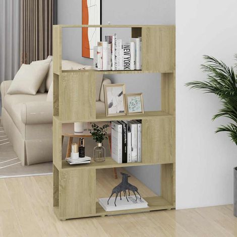 vidaXL Book Cabinet Room Divider Sonoma Oak 80x24x124.5 cm (1/5)