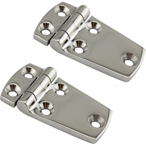 Support de Matériel Porte Charnière en Acier Inoxydable - À Toute Épreuve pour Bateau, Cabinet, Plateforme - Marin, Garage, 2pcs 38 mm x 70 mm (1/4)