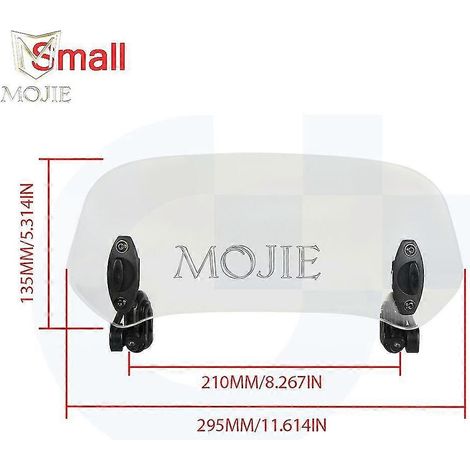 Déflecteur d'air et extension de pare-brise pour moto Bajaj Pulsar 200 NS RS AS 150 180 Dominar 400 CFmoto 650NK - Petit modèle 1 (1/5)