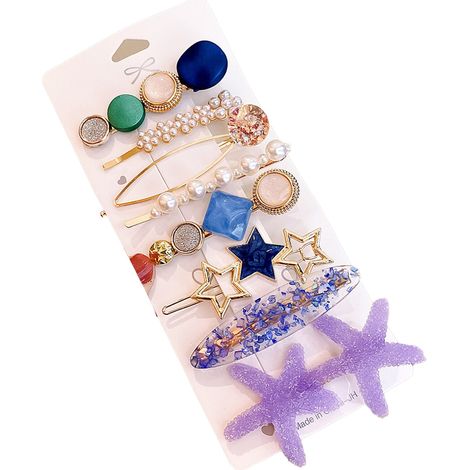 Pince À Cheveux Perle - Alliage Métallique Et Résine Acrylique - Pour Femmes Et Filles - Idéal Pour Mariage Fête Anniversaire - Lot De 6 (1/5)