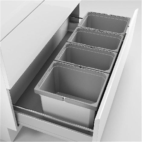 Naber Cox® Box 235 K/1000-4, Abfallsammler für vorhandene Auszüge, mit Biodeckel (1/4)