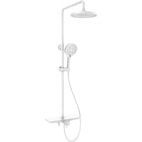 Mexen Frost Aufputz-Duschset mit Regenbrause und Armatur, weiß - 78111-20