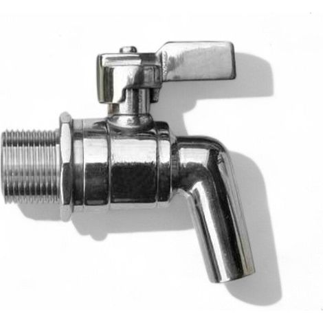 Rubinetto a sfera in acciaio inox per fusti e contenitori - 1/2"